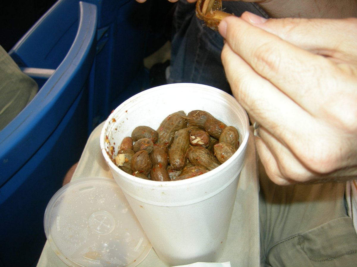 Cajun boiled peanuts, sold hot by the cup