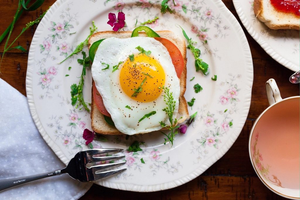Fried eggs on a plate