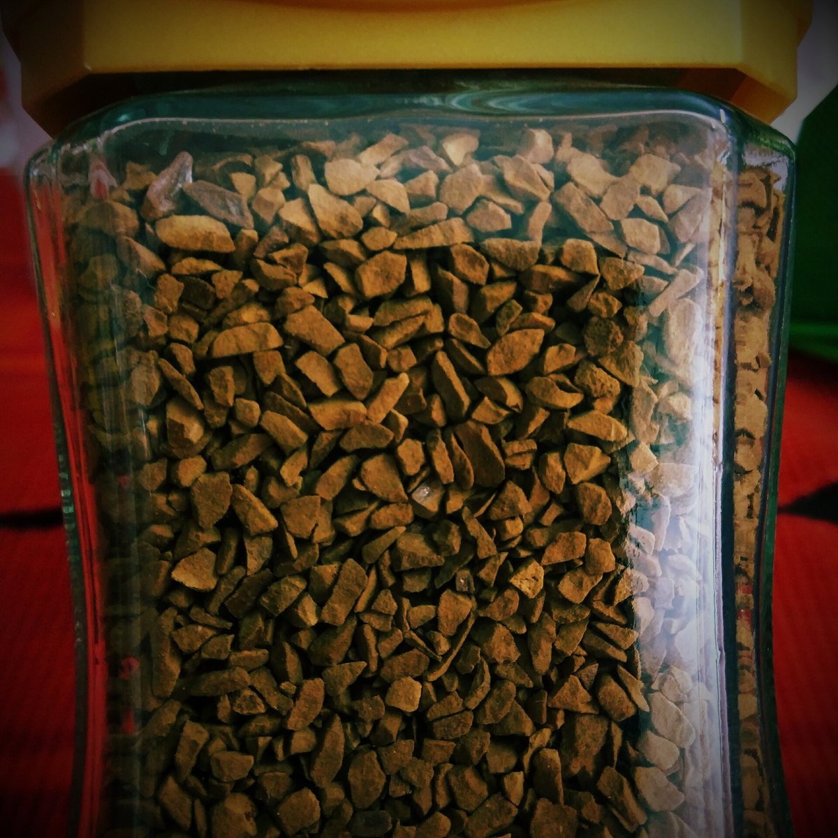 Instant, in the jar. Brewed coffee with the water taken out and put back later. The technology was never the problem — the beans were