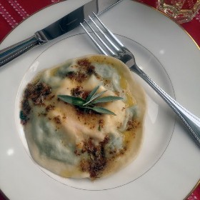 A Delightful ‘Ravioli’ with Egg Yolk and Sage Brown Butter Sauce (Uova-Da-Raviolo)