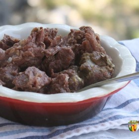 Beef Or Venison, Chunks With Mushrooms and Onion, Canned