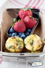 Bento Box, Mini Quiches and Fruit
