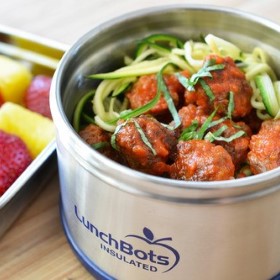 Bento Box, Zoodles and Meatballs