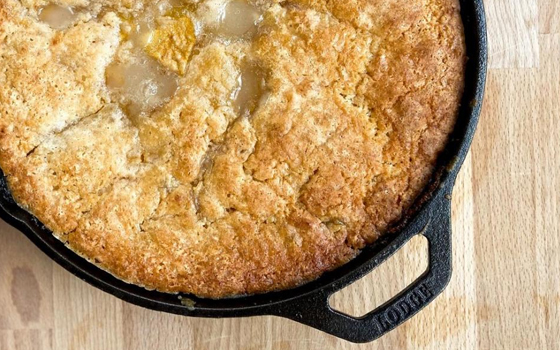 Cast Iron Peach Cobbler