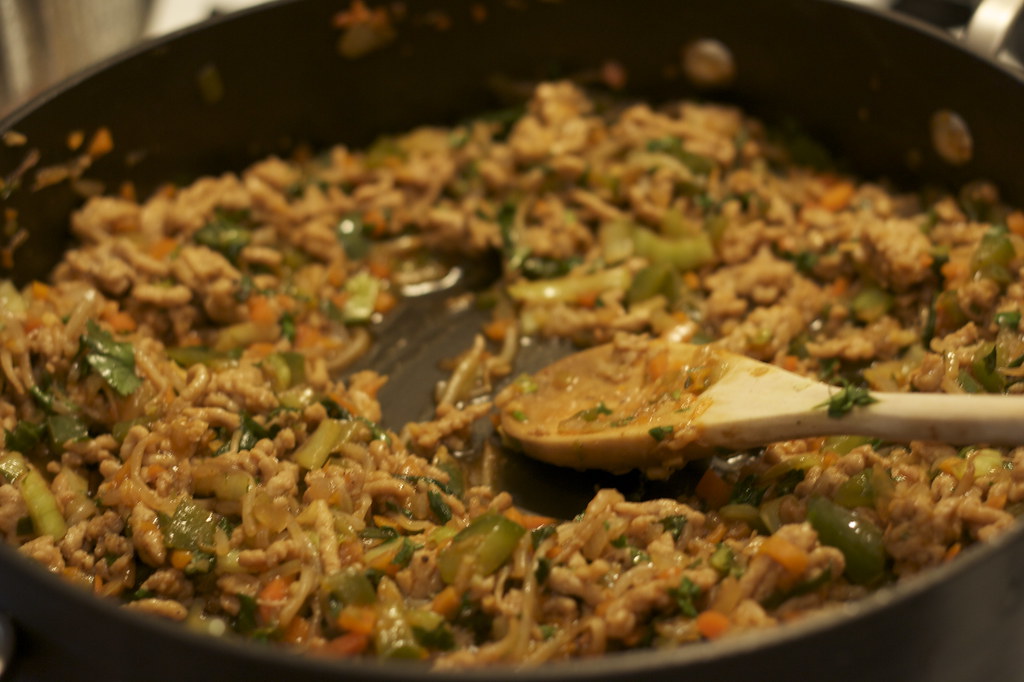 Chicken Lettuce Wraps with Hoisin-Ginger Sauce