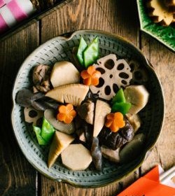 Chicken, Simmered with Vegetables 筑前煮, Chikuzenni (Nishime)