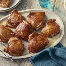 Chicken Thighs, Brined and Smoked
