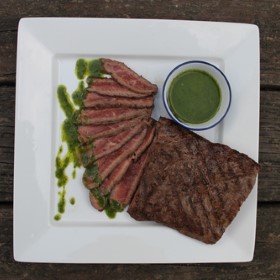 Chimichurri, with smoked olive oil