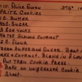 Cookies, Almond Spritzers, Mom’s
