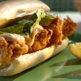 Deep-Fried Oyster Po' Boy Sandwiches with Spicy Remoulade Sauce