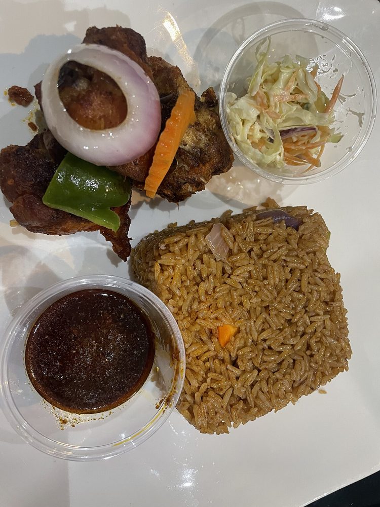 Ghanaian Jollof Rice with Roast Chicken (Zoe Adjonyoh)