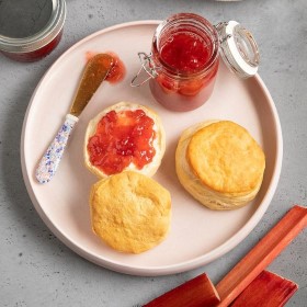 Jam, Strawberry-Rhubarb, Canned