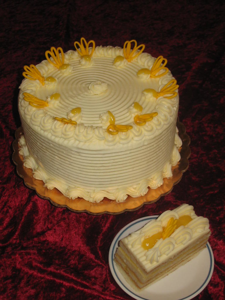 Lemon Cake with Chocolate Gloppy Frosting