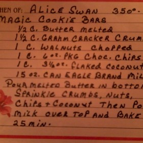 Magic Cookie Bars, Mom's