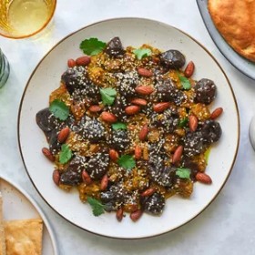 Moroccan Lamb or Beef Tagine with Peas and Artichokes