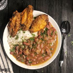New Orleans Style Red Beans and Rice with Pickled Pork