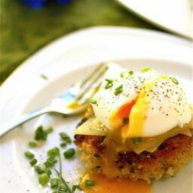 Quinoa Cakes with Poached Eggs