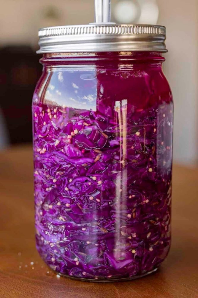 Sauerkraut, Red Cabbage with Apple and Juniper