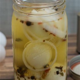 Sriracha Pickled Eggs