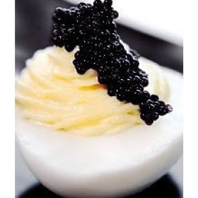 Stuffed “Deviled” Eggs with Caviar