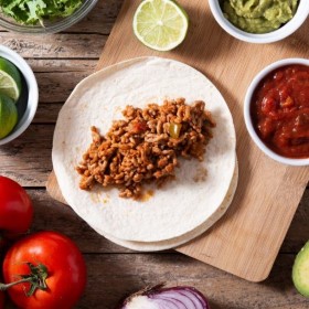 Taco Meat, canned, simple