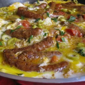 Tagine, Moroccan Sausage and Egg