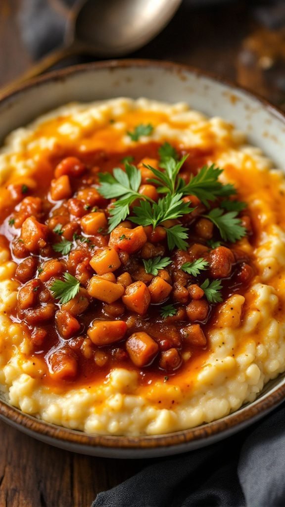 Tomato Gravy over Grits