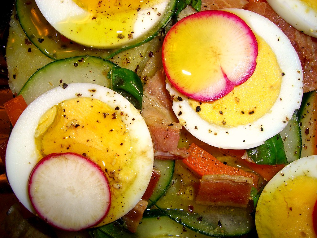 Warm Potato Salad with Mustard Vinaigrette and Peanuts
