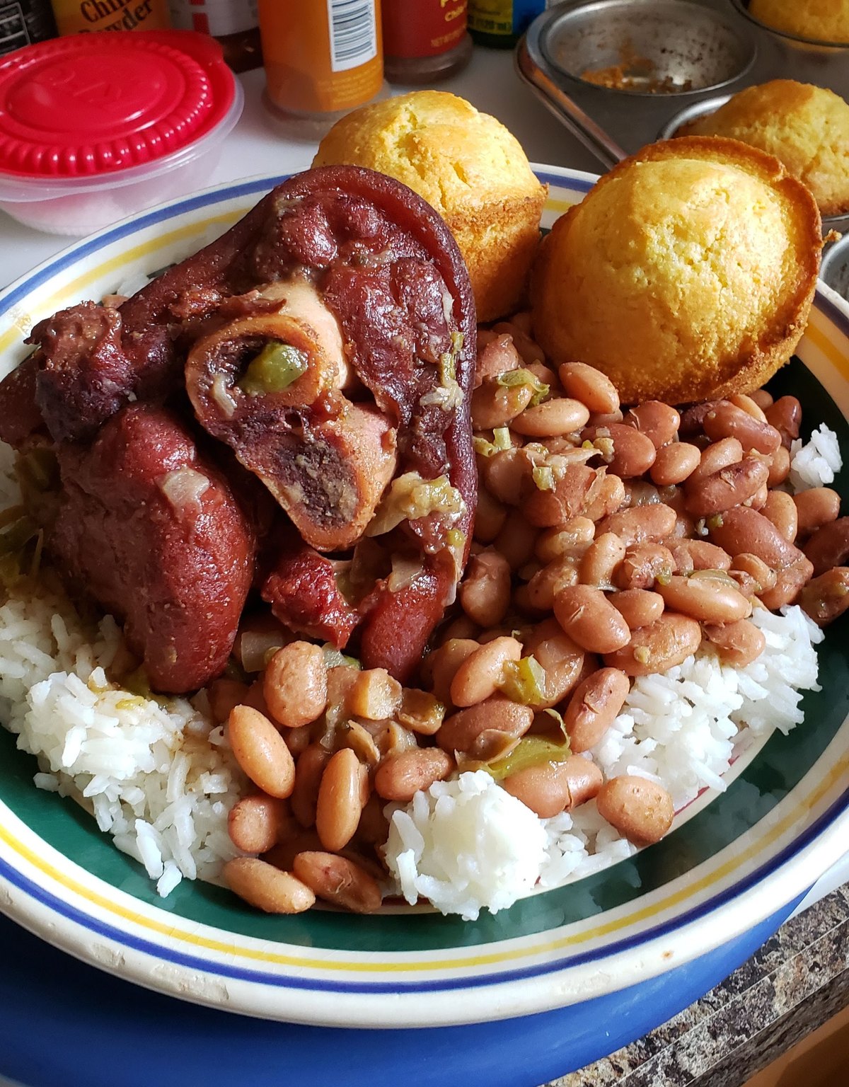 Ham hock and beans — the kind of plate that turns up right across the region under different names