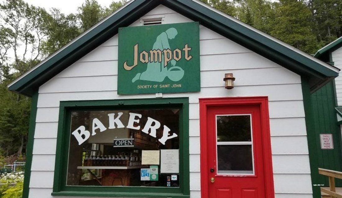 The Jampot bakery building beside M-26 near Jacobs Falls on the Keweenaw Peninsula